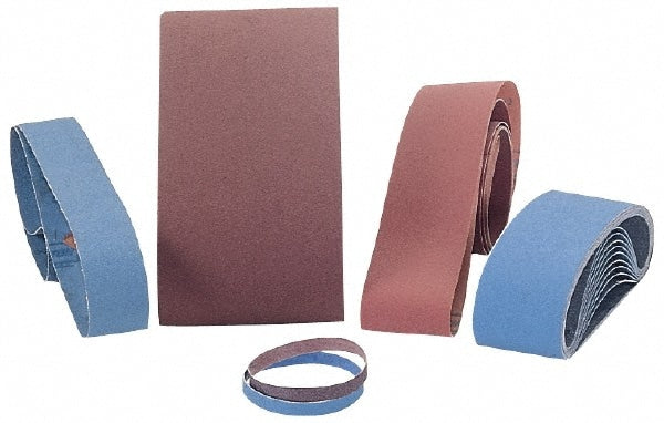 Abrasive Belt: 3" Wide, 132" OAL, 180 Grit, Aluminum Oxide