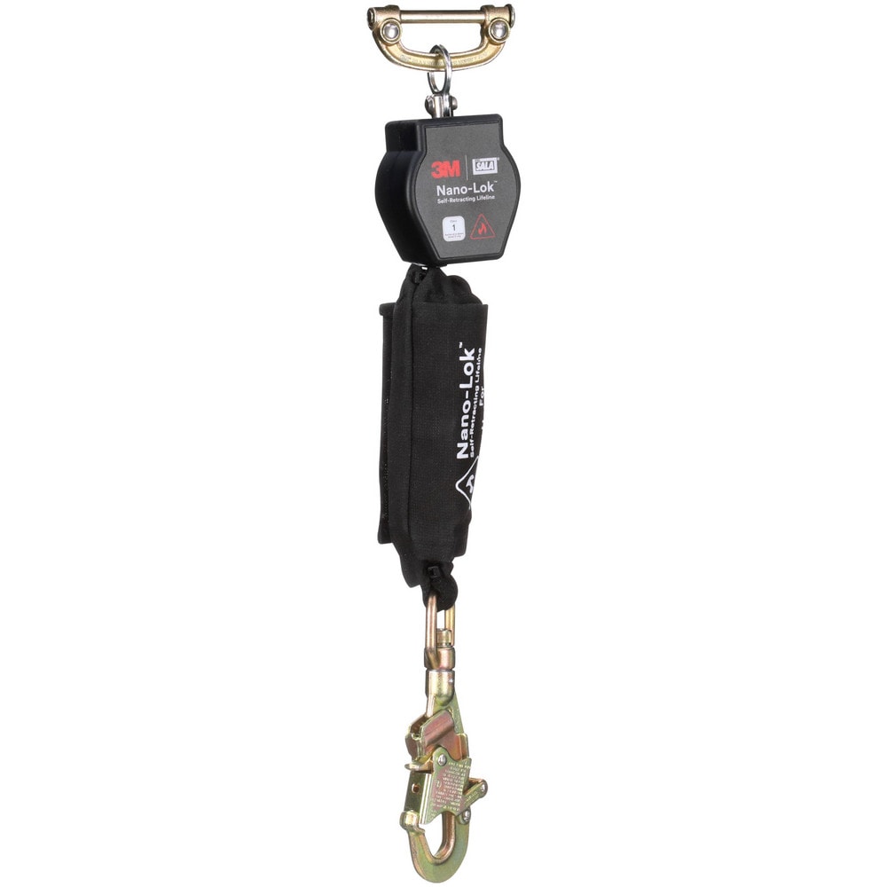 Self-Retracting Lifeline: 420 lb Capacity, 6.00' Lifeline, Single Pin Connector