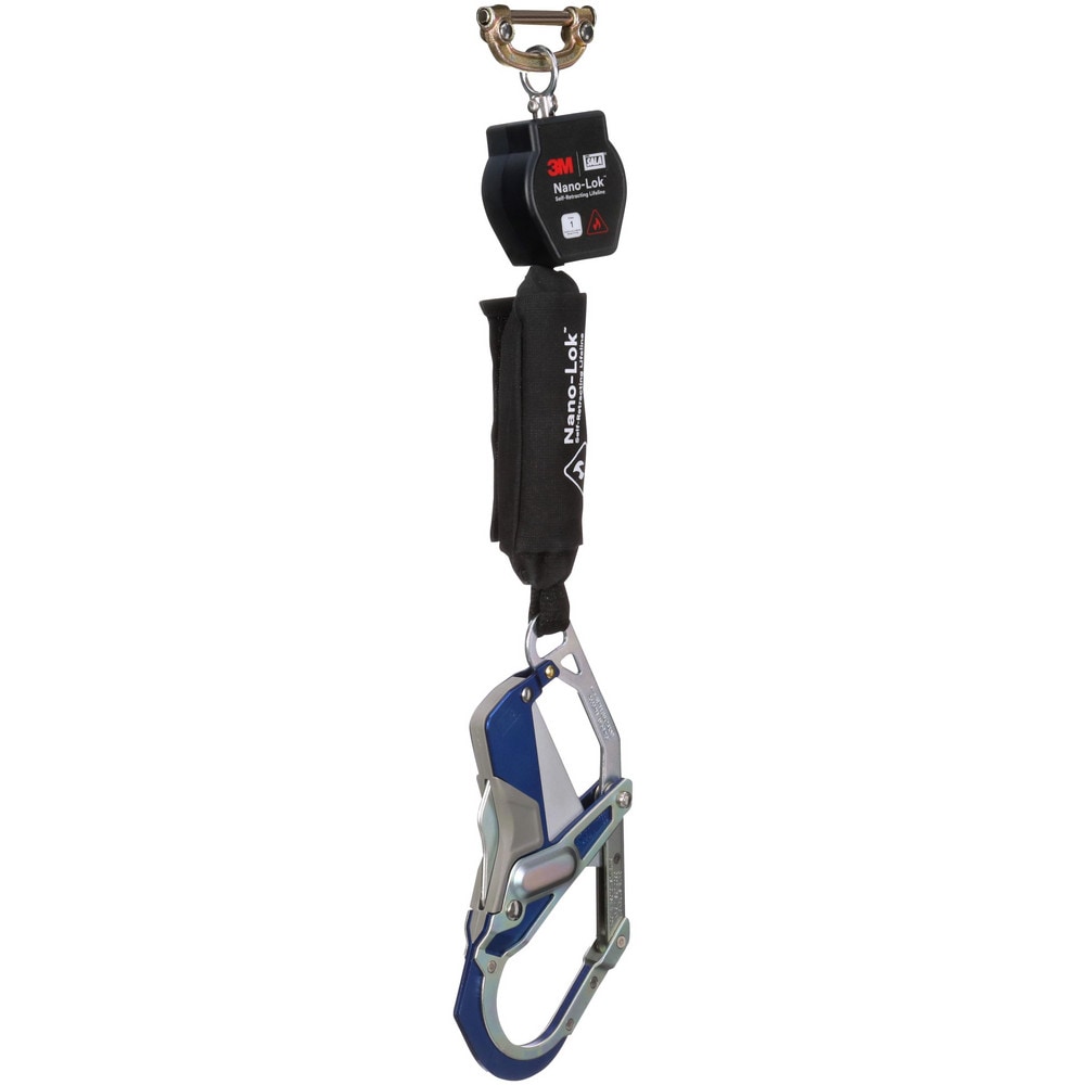Self-Retracting Lifeline: 420 lb Capacity, 6.00' Lifeline, Single Pin Connector