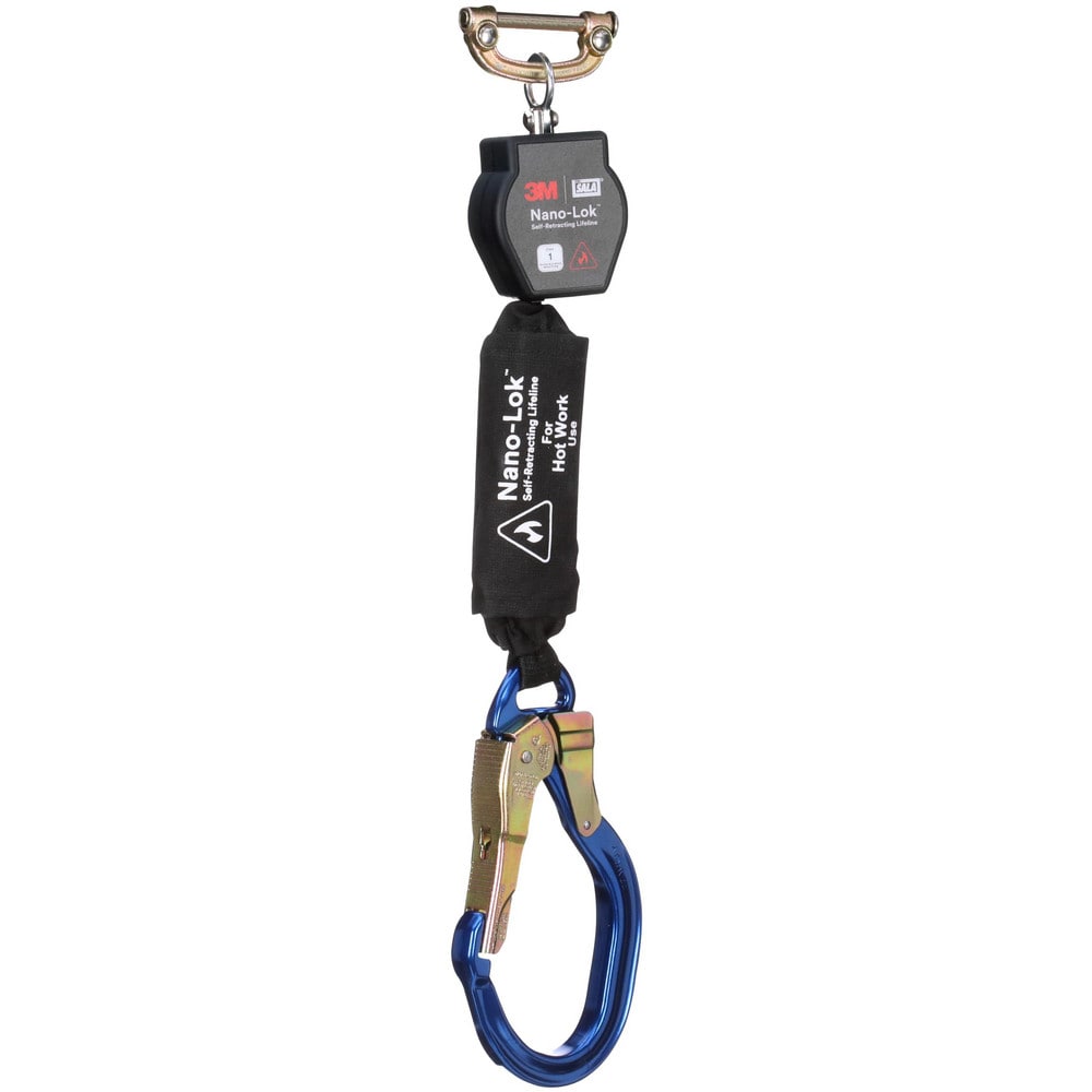 Self-Retracting Lifeline: 420 lb Capacity, 6.00' Lifeline, Single Pin Connector