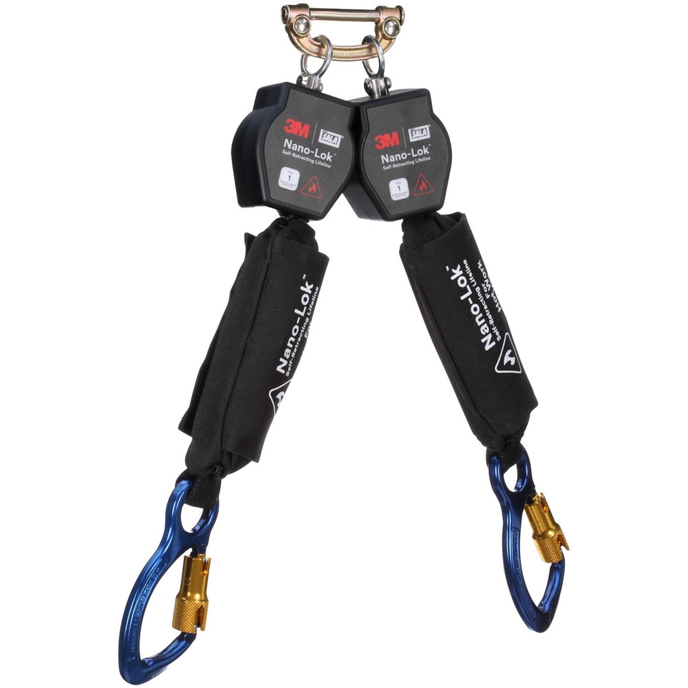 Self-Retracting Lifeline: 420 lb Capacity, 6.00' Lifeline, Single Pin Connector