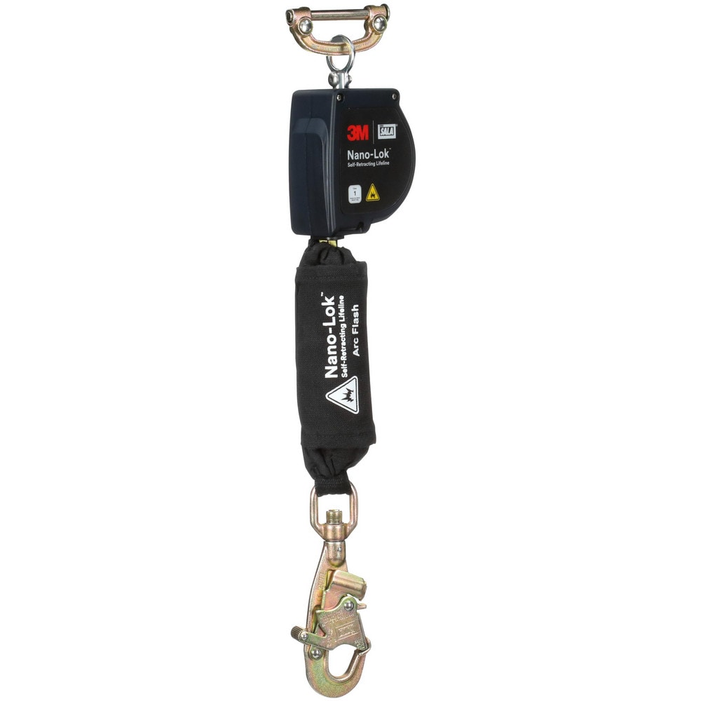 Self-Retracting Lifeline: 420 lb Capacity, 8.00' Lifeline, Single Pin Connector