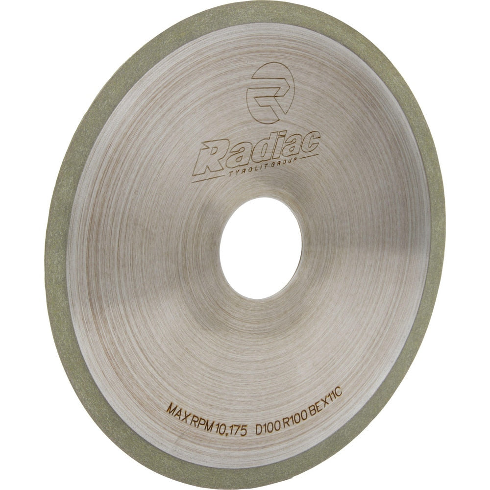 Tool & Cutting Grinding Wheel: 8" Dia, 1-1/4" Hole, 100 Grit, R Hardness, 1A1R