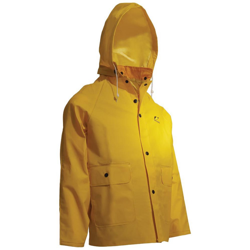 Rain Jacket: Size Small, 0, Yellow, Polyester & PVC