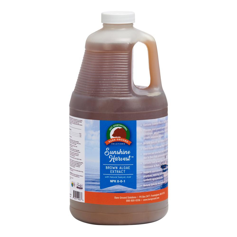Garden & Pump Sprayer Accessories; Description: Sunshine Harvest Brown Algae Soil Enhancer with Salicylic Acid 64oz bottle; Form: Liquid; For Use With: Sprayer; Chemical Safe: Yes; Type: Fertilizer