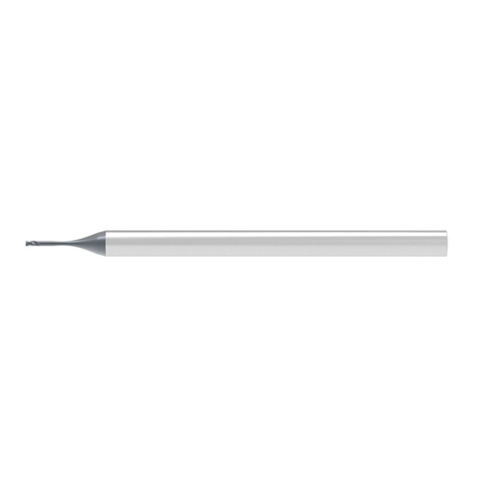 Corner Radius End Mill: 1.50 mm Dia, 1.50 mm LOC, 0.30 mm Radius, 2 Flute, Solid Carbide