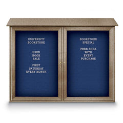 Enclosed Letter Board: 45" Wide, 36" High, Laminate, Blue