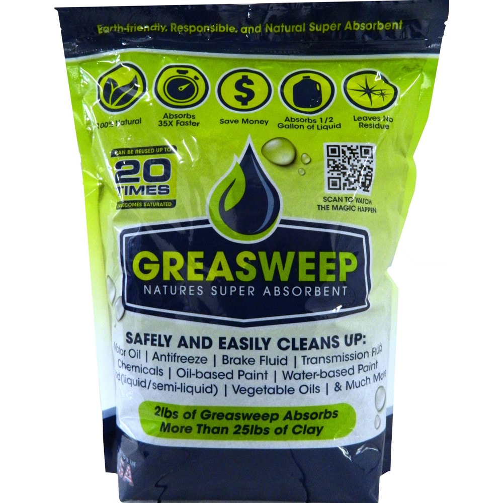 Absorbent: (4) 2 lb Bag, Granular, Universal, Hazmat, Safety