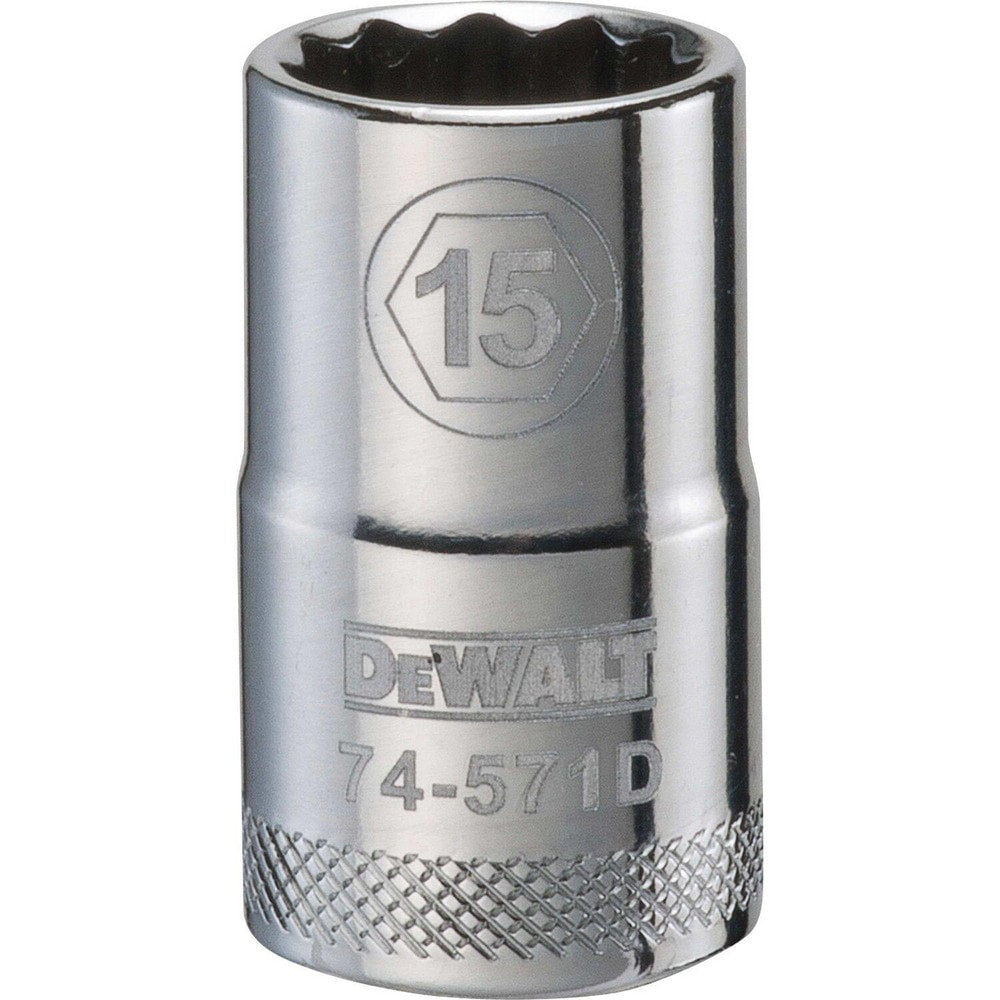 Standard Hand Socket: 1/2" Drive, 15.00 mm Socket, 12-Point