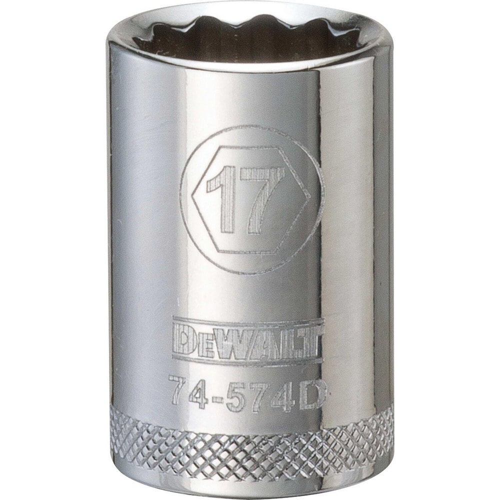 Standard Hand Socket: 1/2" Drive, 17.00 mm Socket, 12-Point