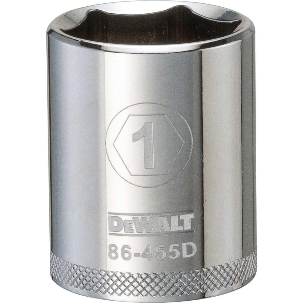 Standard Hand Socket: 1/2" Drive, 1" Socket, 6-Point