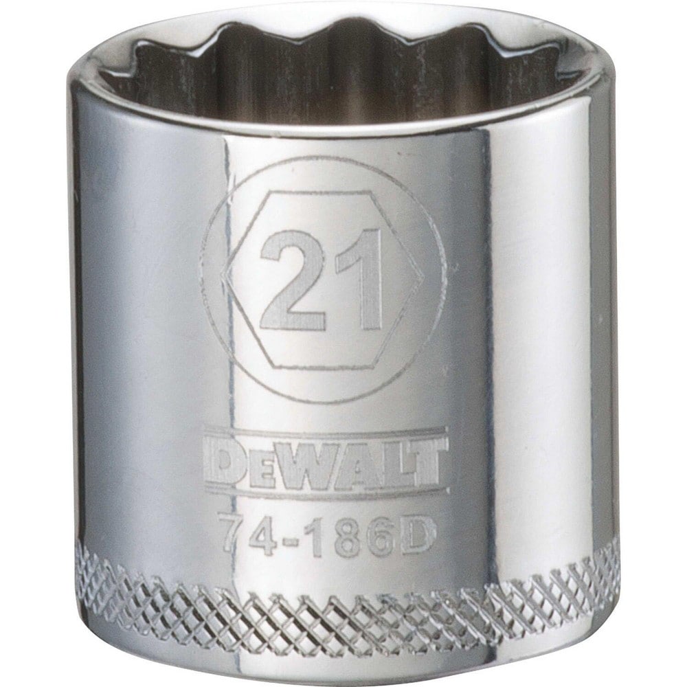 Standard Hand Socket: 3/8" Drive, 21.00 mm Socket, 12-Point