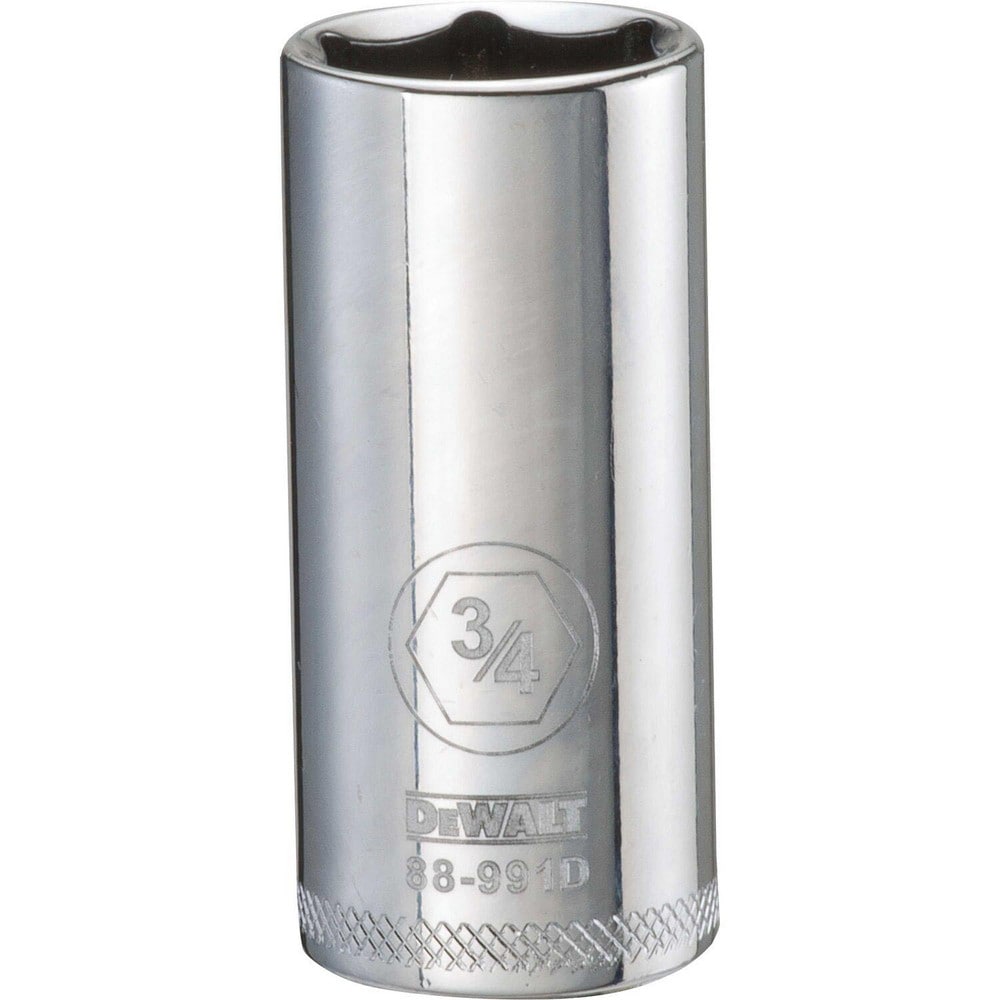 Deep Hand Socket: 3/8" Drive, 3/4" Socket, 6-Point