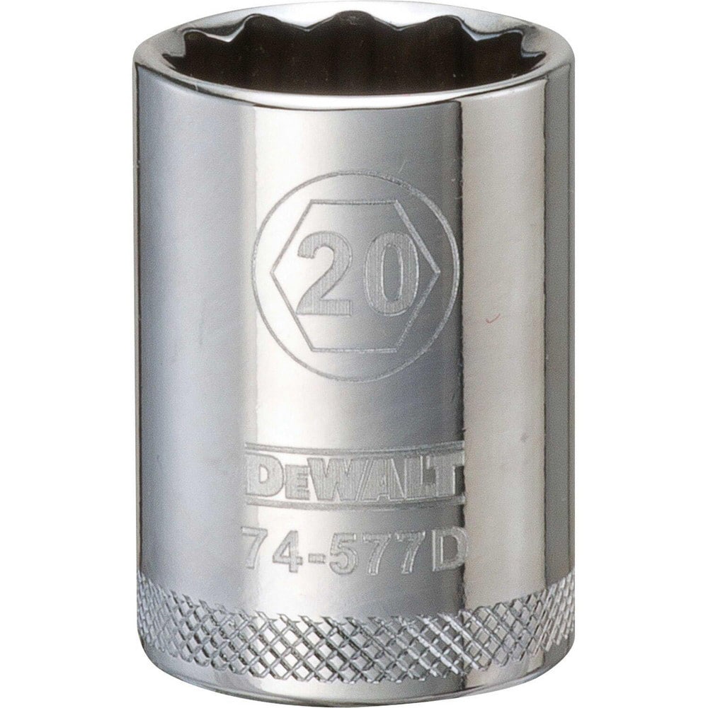 Standard Hand Socket: 1/2" Drive, 20.00 mm Socket, 12-Point