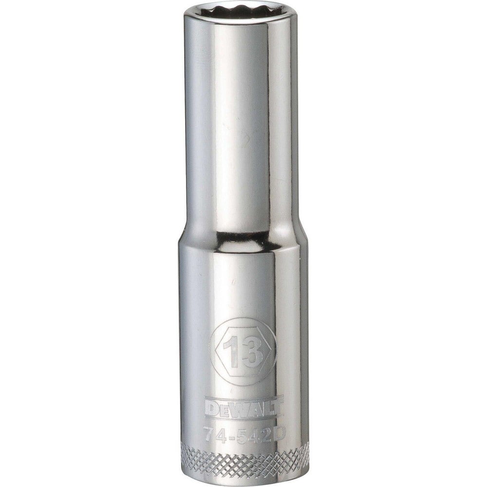 Deep Hand Socket: 1/2" Drive, 13.00 mm Socket, 12-Point