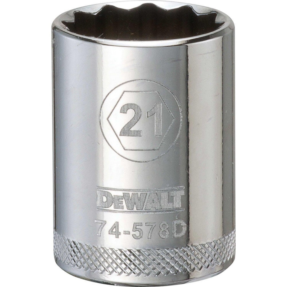 Standard Hand Socket: 1/2" Drive, 21.00 mm Socket, 12-Point