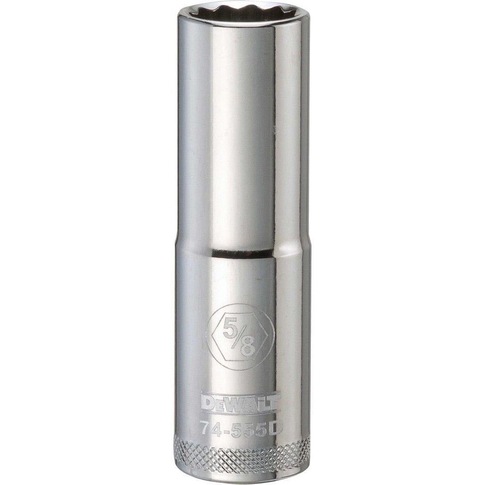 Deep Hand Socket: 1/2" Drive, 5/8" Socket, 12-Point