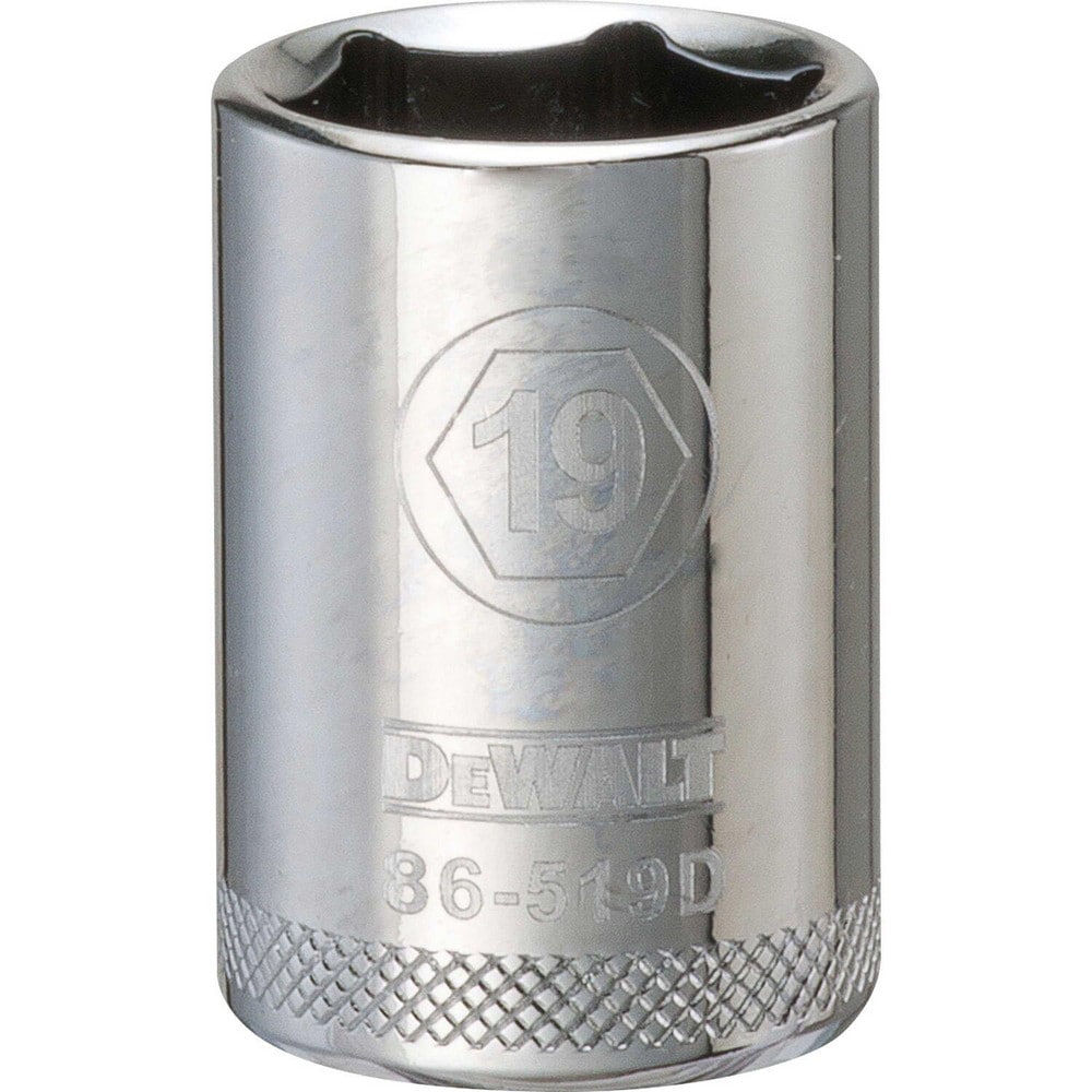 Standard Hand Socket: 1/2" Drive, 19.00 mm Socket, 6-Point