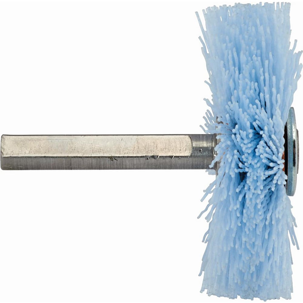 Wheel Brush: 2-1/2" Wheel Dia, 1" Face Width, 0.0400" Wire Dia, Crimped