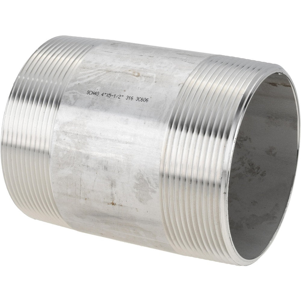 Stainless Steel Pipe Nipple: 5-1/2" OAL