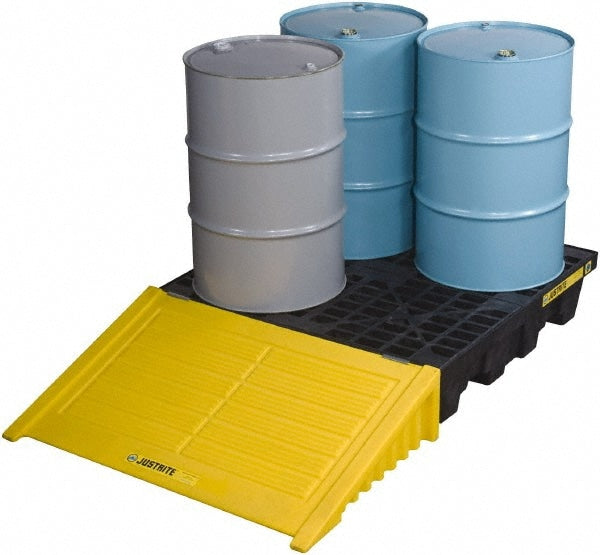Spill Control Pallet: 4 Drum, 73.00 gal, 5000.00 lb, Polyurethane