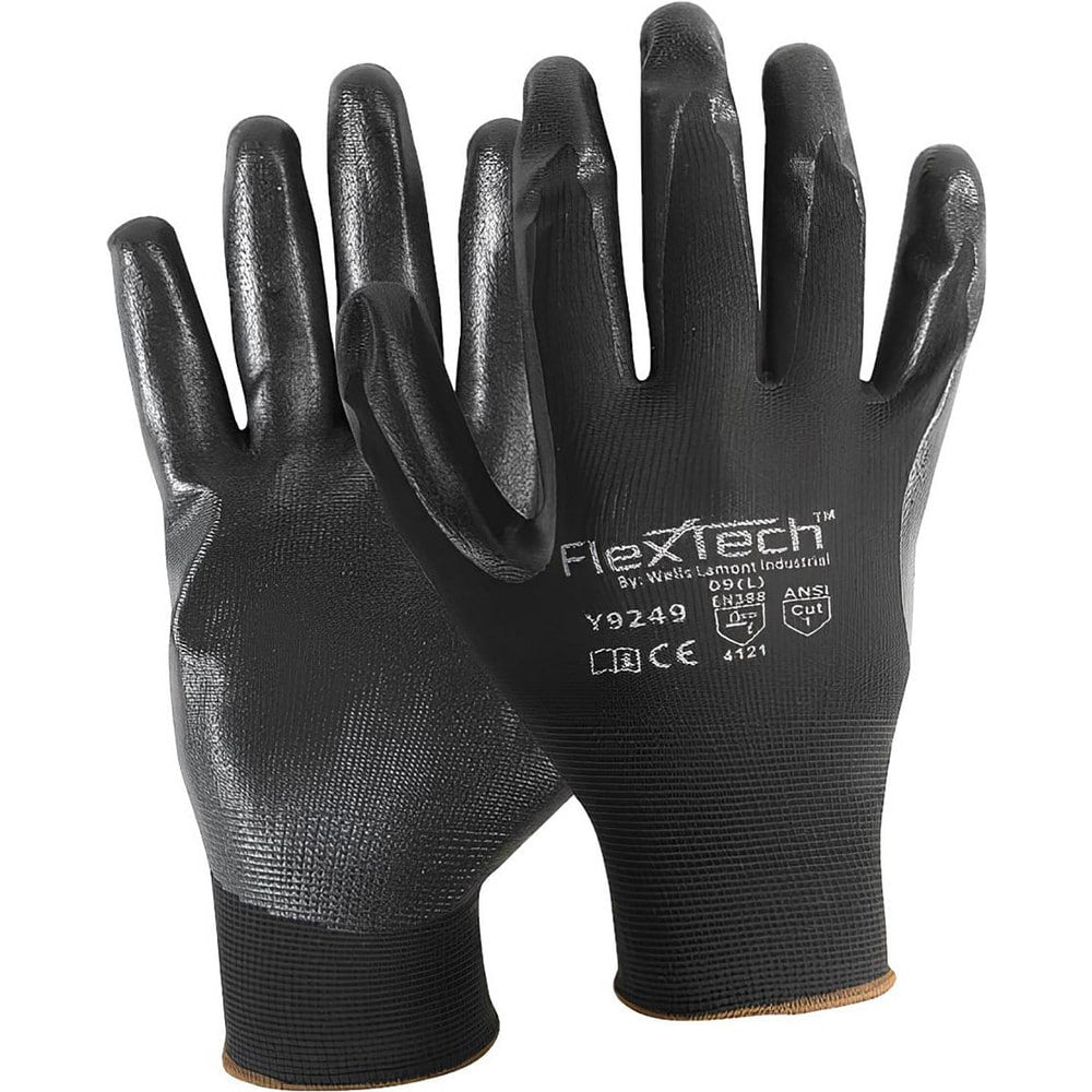 Cut, Puncture & Abrasion-Resistant Gloves: FlexTech™ Y9249, Size X-Large, ANSI Cut A1, ANSI Puncture 1, Foam Nitrile, Synthetic