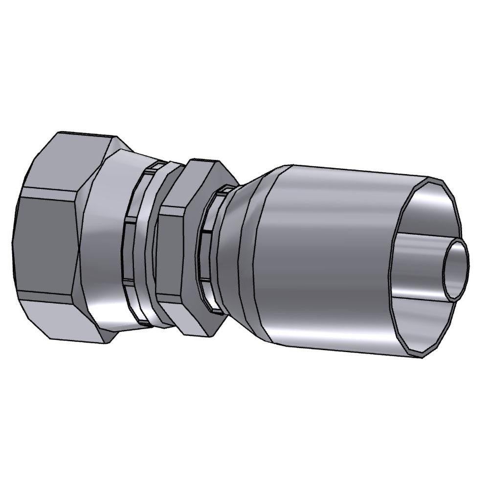 Hydraulic Hose Female Swivel 45 ° Elbow: 0.5" ID, 8 mm, 1-1/16-12