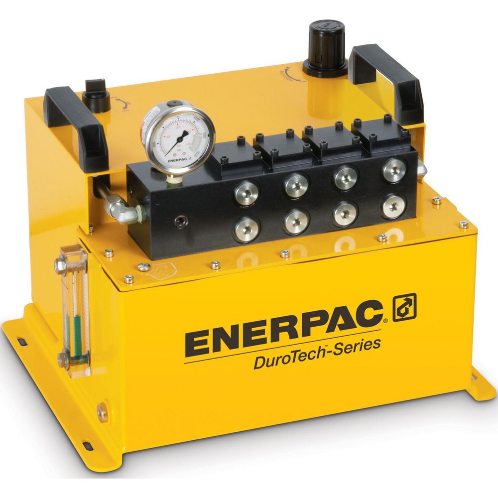 Power Hydraulic Pumps & Jacks; Type: Air Hydraulic Pump; 1st Stage Pressure Rating: 5280; 2nd Stage Pressure Rating: 5280; Pressure Rating (psi): 5280; Oil Capacity: 415 in³; Actuation: Air Compressor