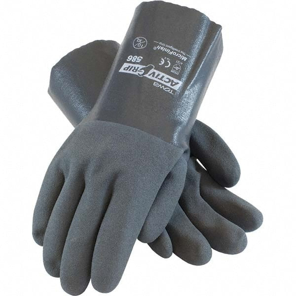 Chemical Resistant Gloves: ActivGrip™ ActivGrip, Size Small, Nitrile-Coated, Nitrile, Supported