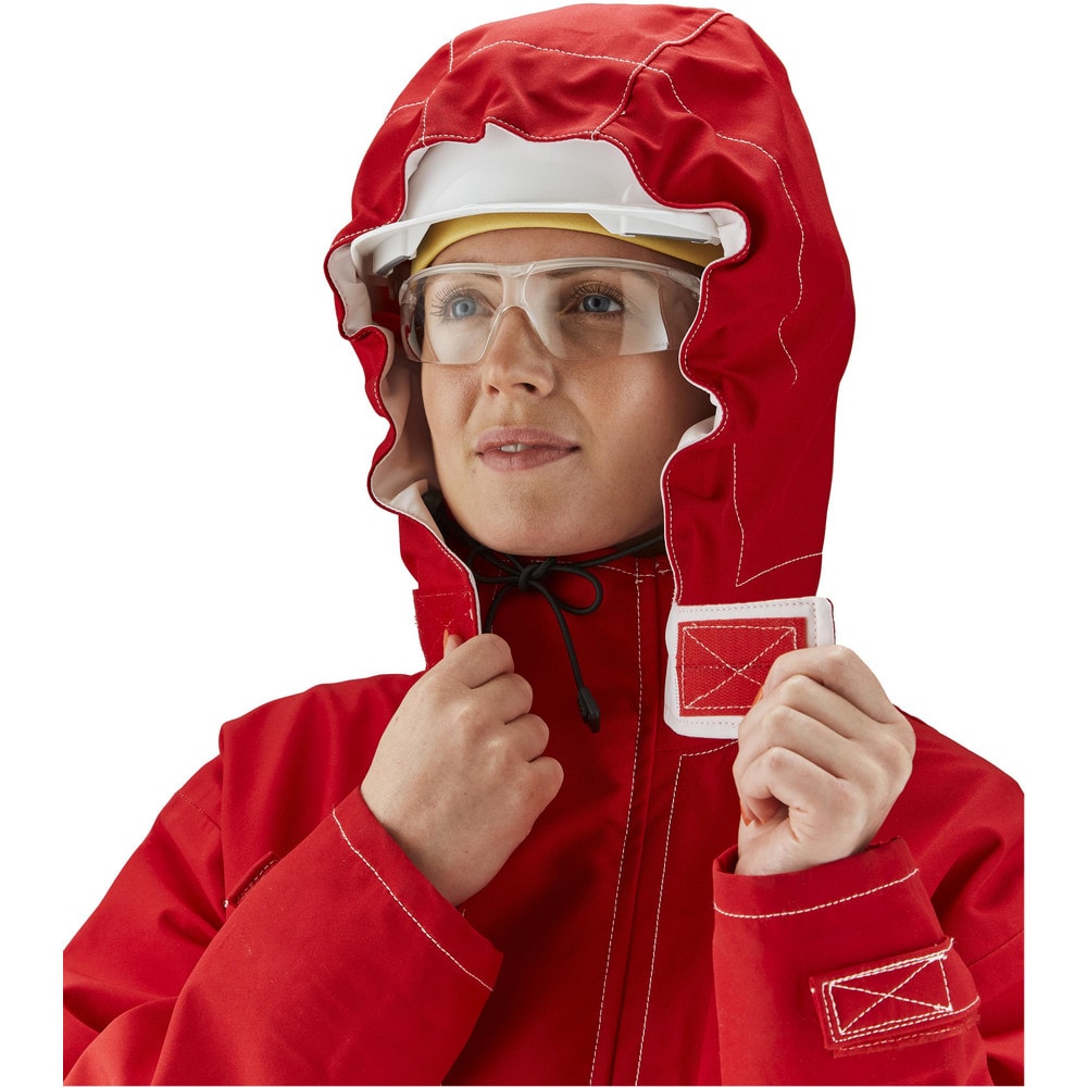 Rain Hood: Polyester, Size Universal, Hook & Loop Closure