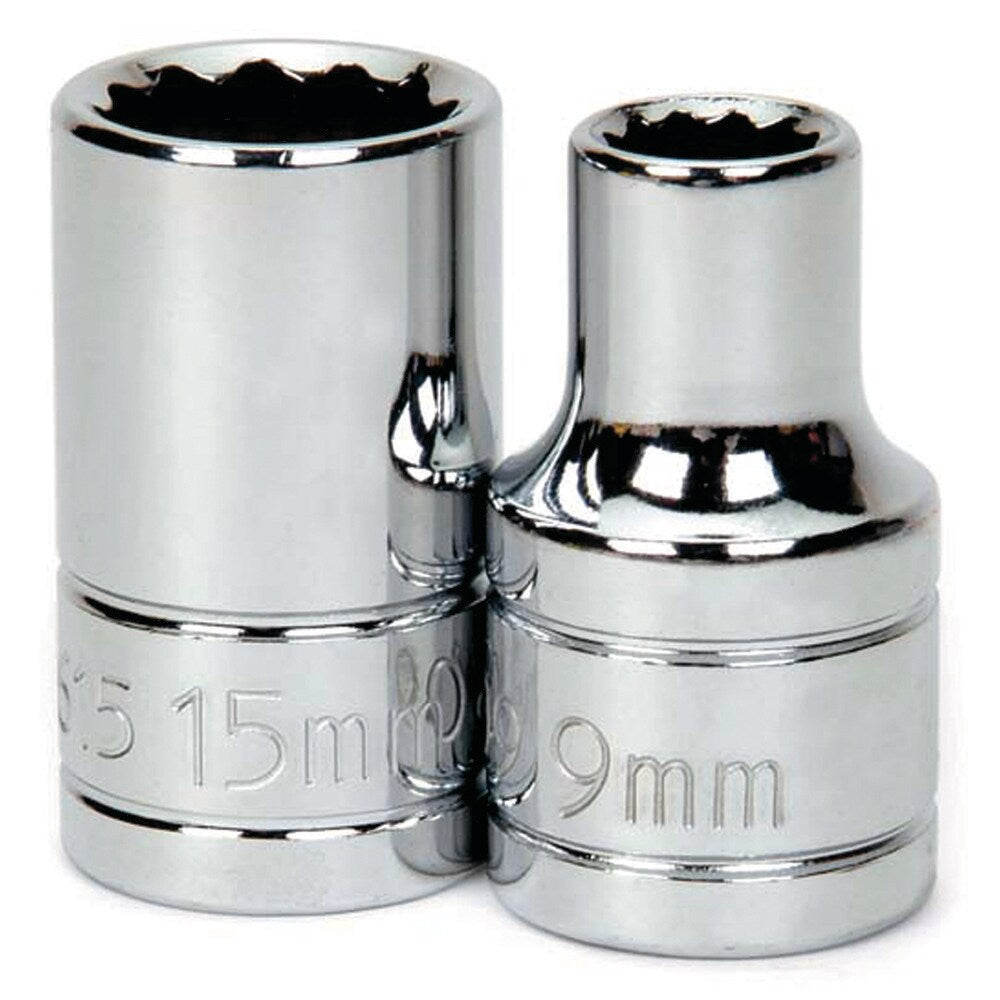 Standard Hand Socket: 1/2" Drive, 9.00 mm Socket, 12-Point