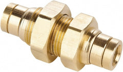 Push-to-Connect Tube x Tube Fitting: Bulkhead Union, 5/8" OD