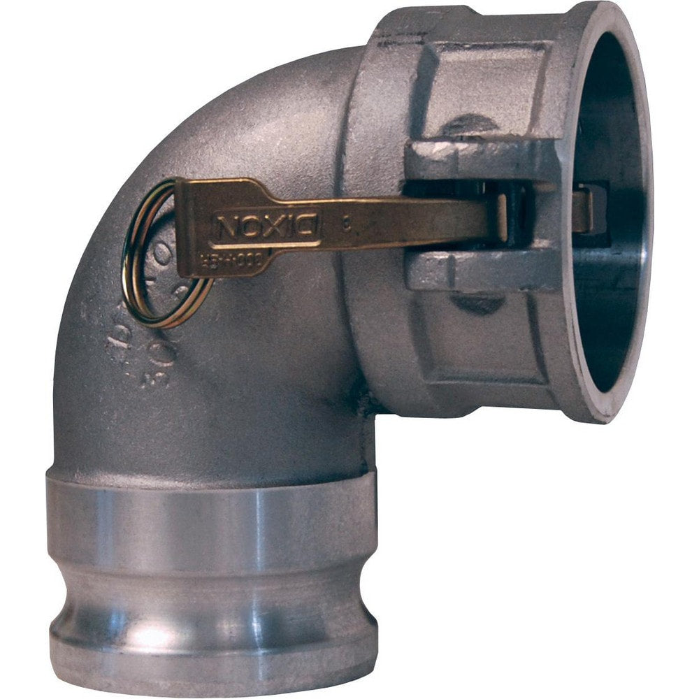 Suction & Discharge Hose Couplings; Type: Type DA Elbow; Coupling Type: Cam & Groove; Coupling Descriptor: Adapter x 90° Coupler; Material: Aluminum; Coupler Size (Fractional Inch): 2; Thread Size: Non-Threaded; Hose Size: 2