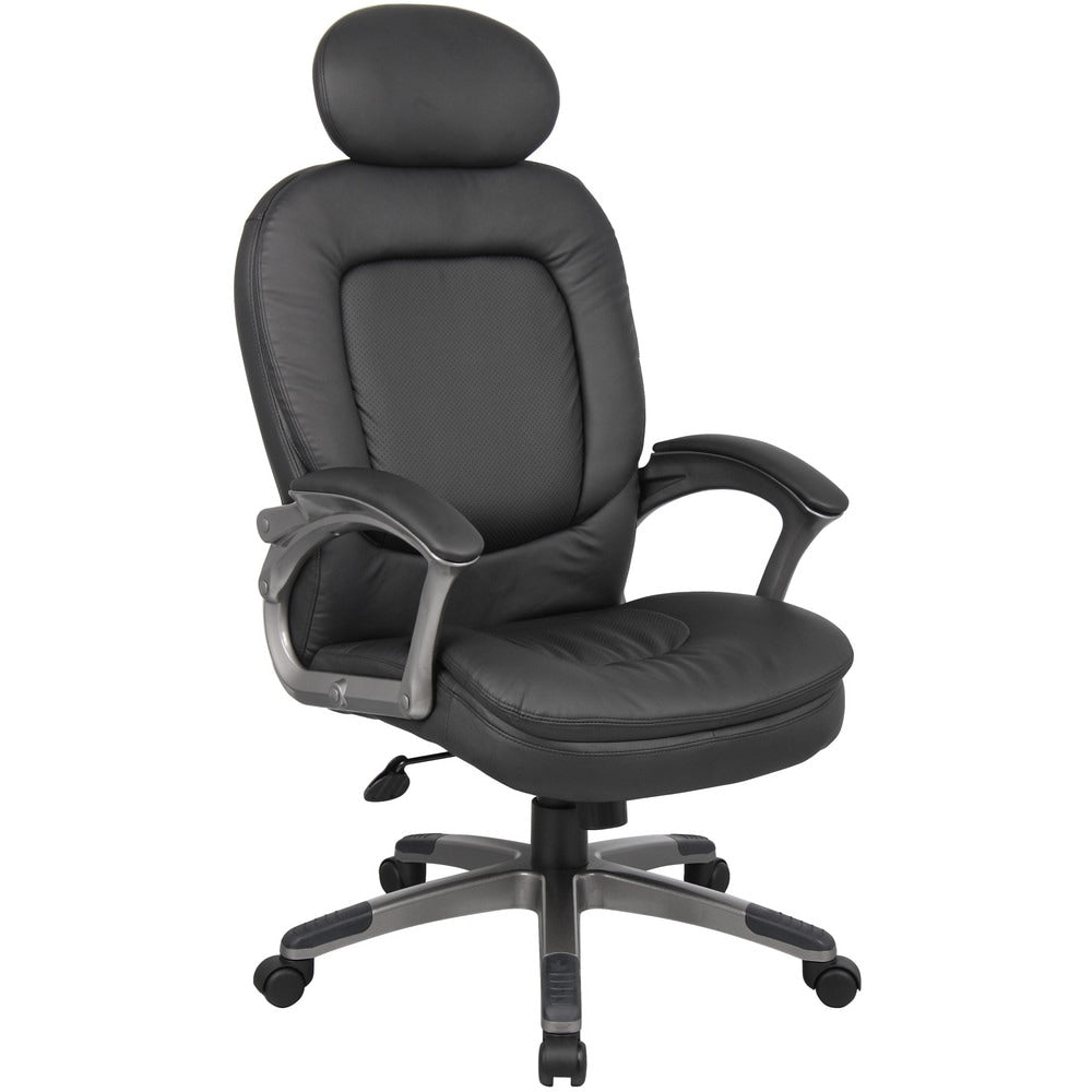 Task Chair: Vinyl, Adjustable Height, Black