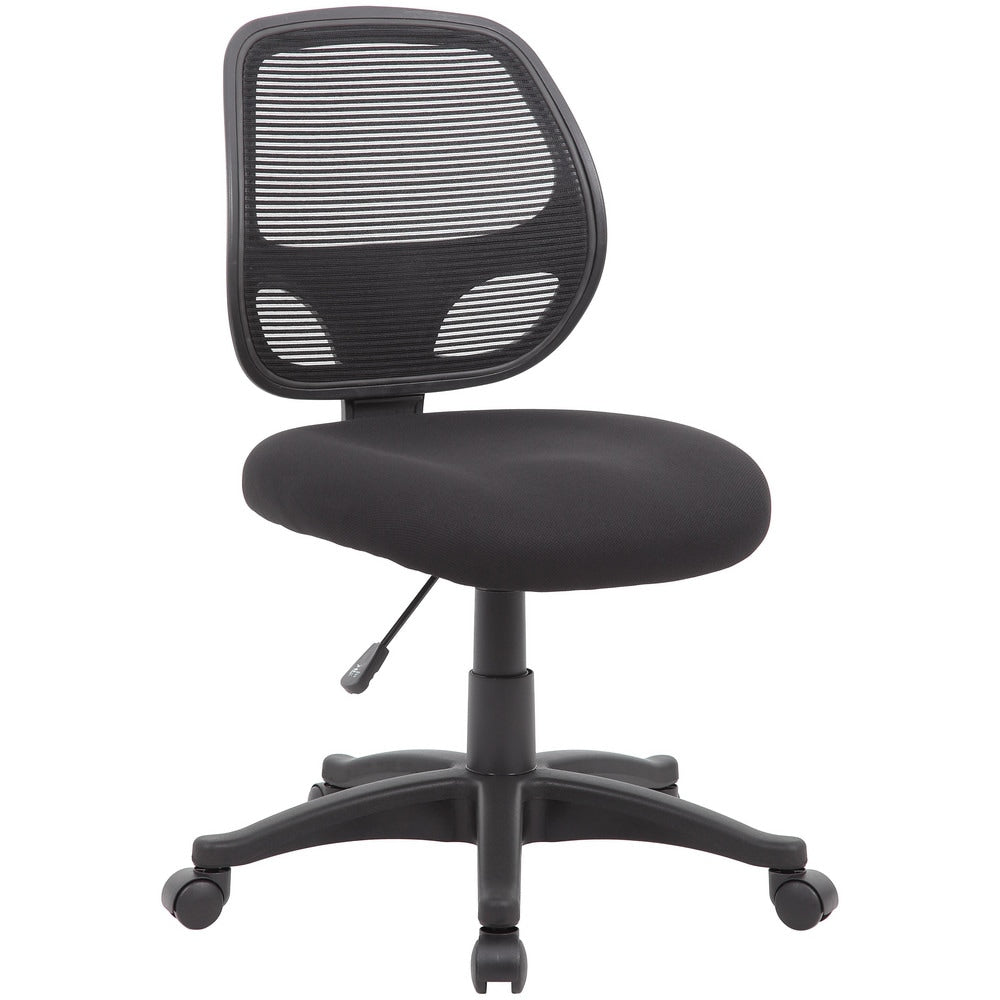 Task Chair: Mesh & Fabric, Adjustable Height, Black