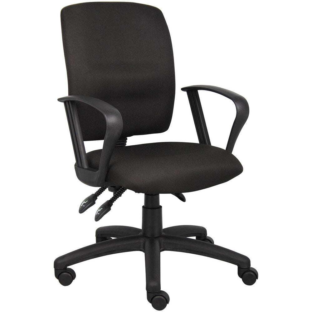 Task Chair: Crepe, Adjustable Height, Black