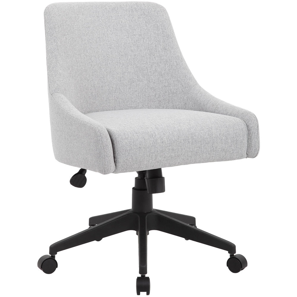 Task Chair: Poly-Linen Weave, Adjustable Height, Gray