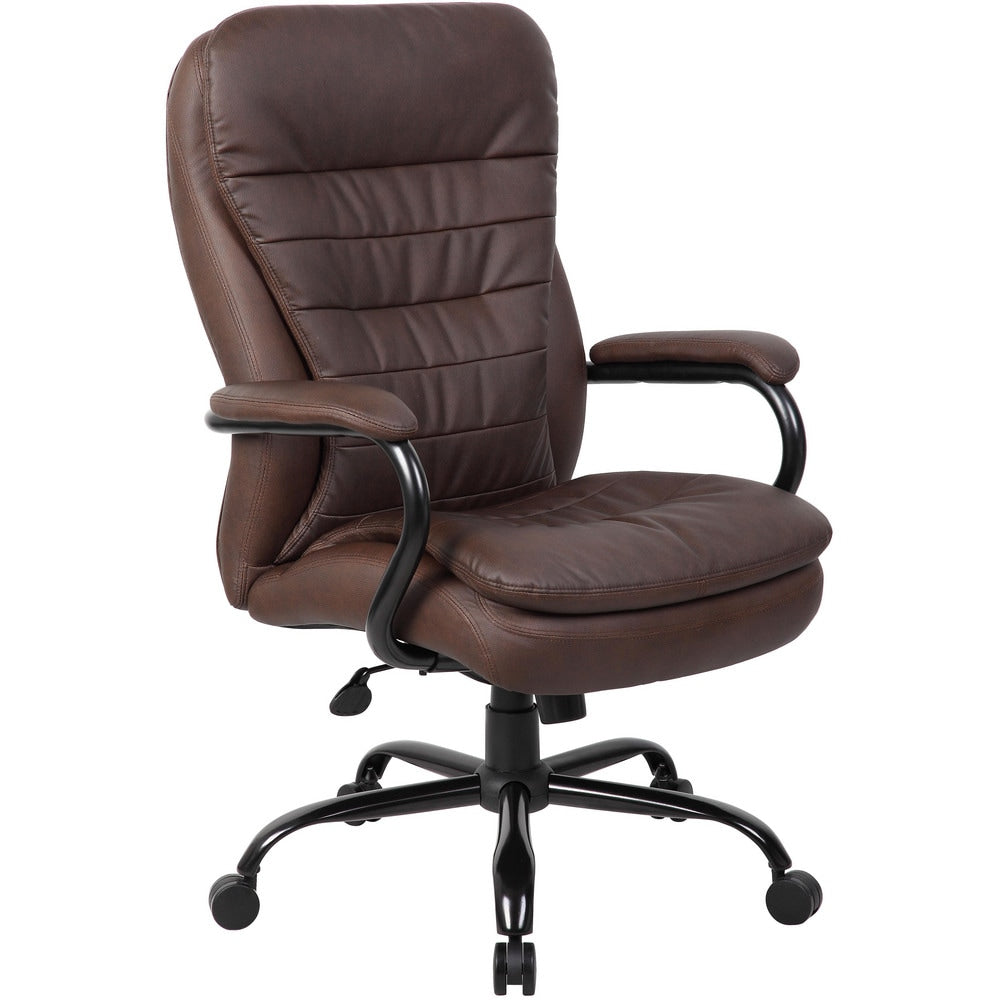 Task Chair: PU Leather, Adjustable Height, Bomber Brown