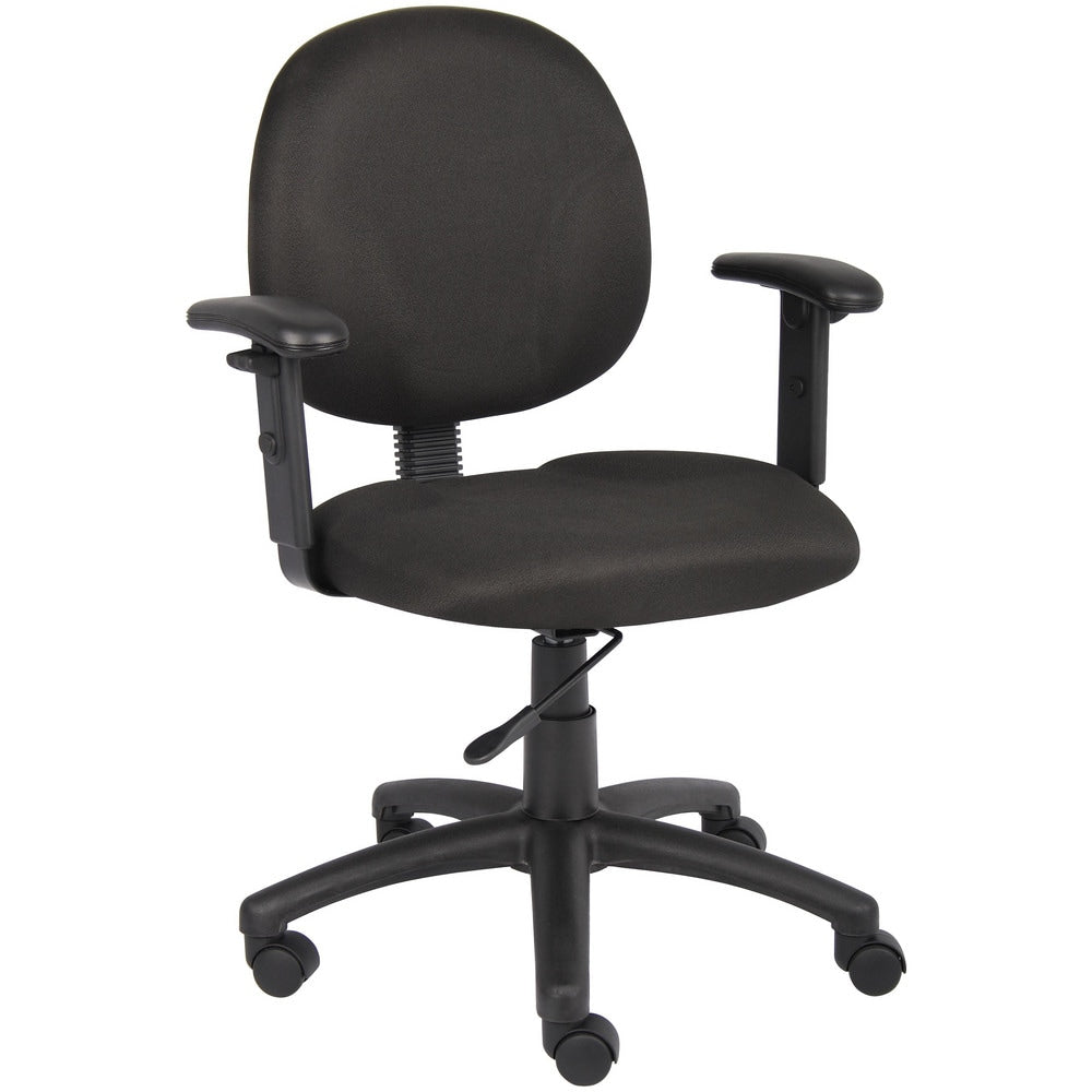 Task Chair: Crepe, Adjustable Height, Black