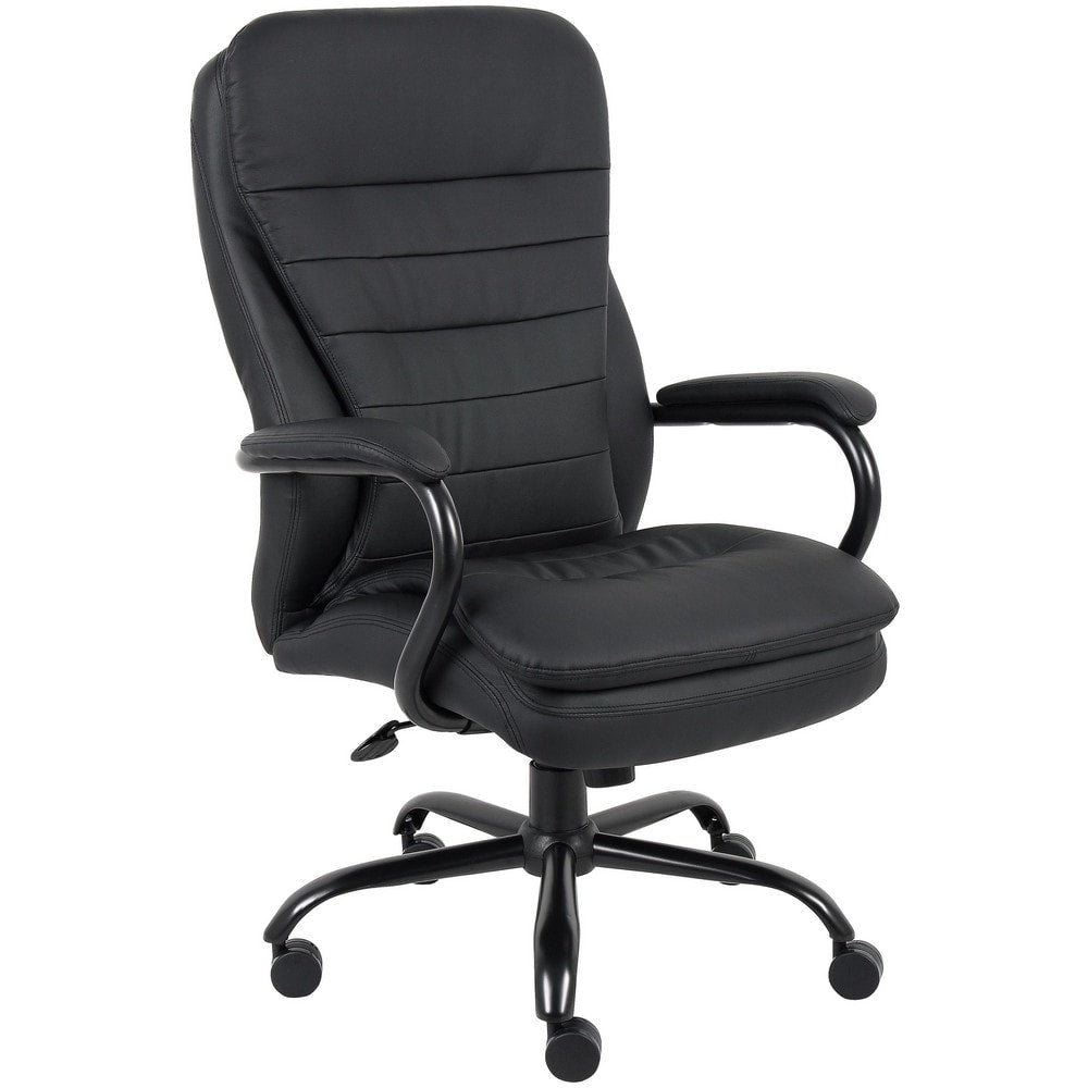 Task Chair: Vinyl, Adjustable Height, Black