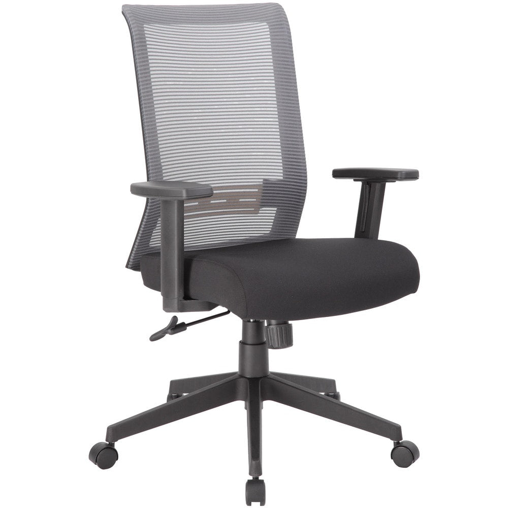 Task Chair: Mesh, Adjustable Height, Black & Gray