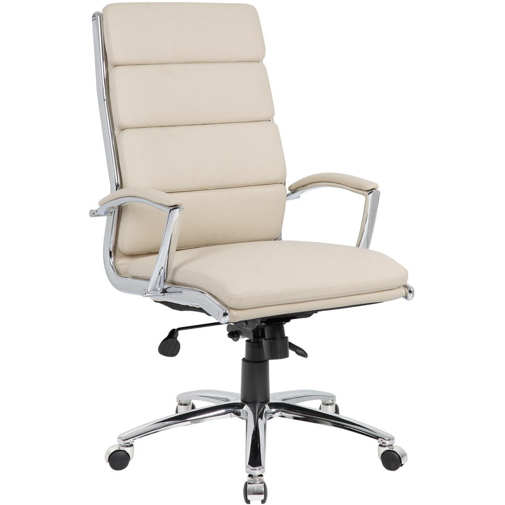 Task Chair: Vinyl, Adjustable Height, Beige