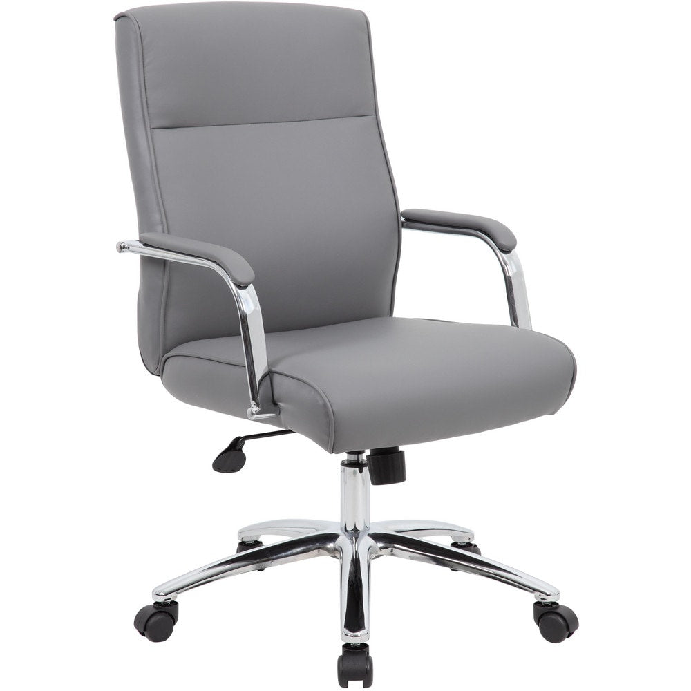 Task Chair: Vinyl, Adjustable Height, Gray