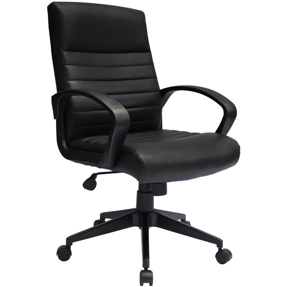 Task Chair: Vinyl, Adjustable Height, Black