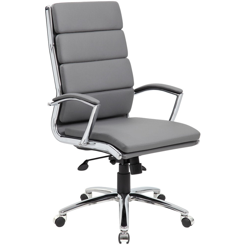 Task Chair: Vinyl, Adjustable Height, Gray