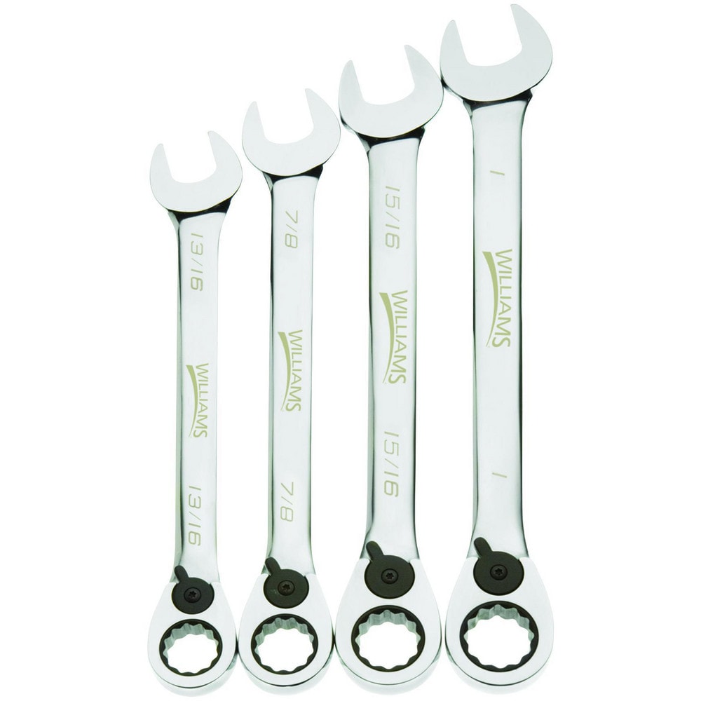 Combination Wrench Set: 4 Pc, Inch