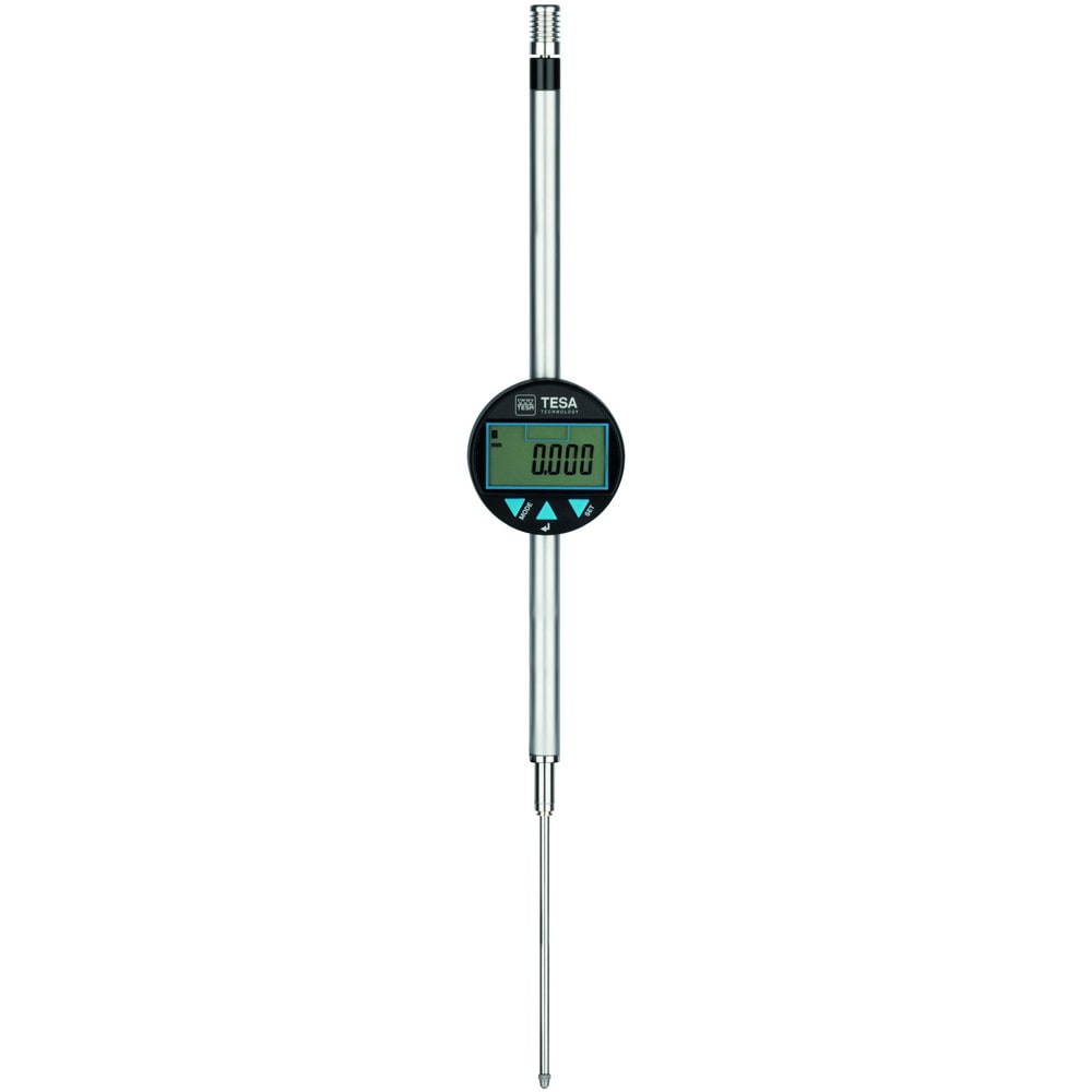 Electronic Test Indicator: 100.00 mm Max, MPEE, retractable plunger: 6 µm & MPEP, 1 mm: 3,2 µm Accuracy, Steel Contact Point