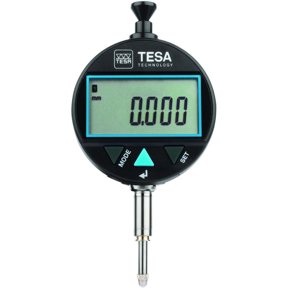 Electronic Test Indicator: 12.50 mm Max, MPEE, retractable plunger: 4 µm & MPEP, 1 mm: 3 µm Accuracy, Steel Contact Point