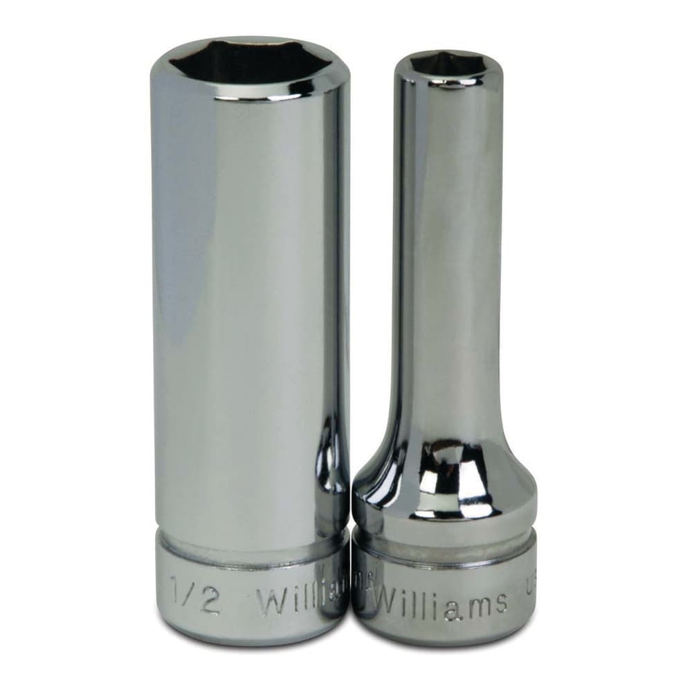 Deep Socket Hand Socket: 3/8" Drive, 16.00 mm Socket, 6-Point