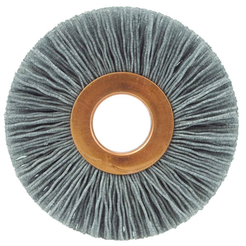 Wheel Brush: 2-1/2" Wheel Dia, 1/2" Face Width, 0.0220" Wire Dia, Crimped